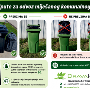 Raspored odvoza otpada za razdoblje od srpnja do prosinca 2026. godine.