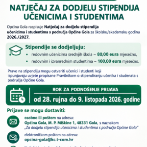 Natječaj za stipendije